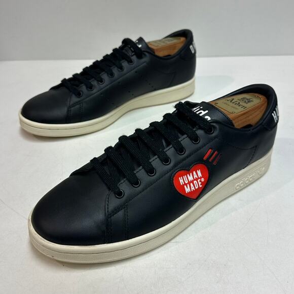 EXCELLENT Human Made x adidas Stan Smith ‘Black’Casual Sneaker Streetwear 8 - Picture 5 of 11